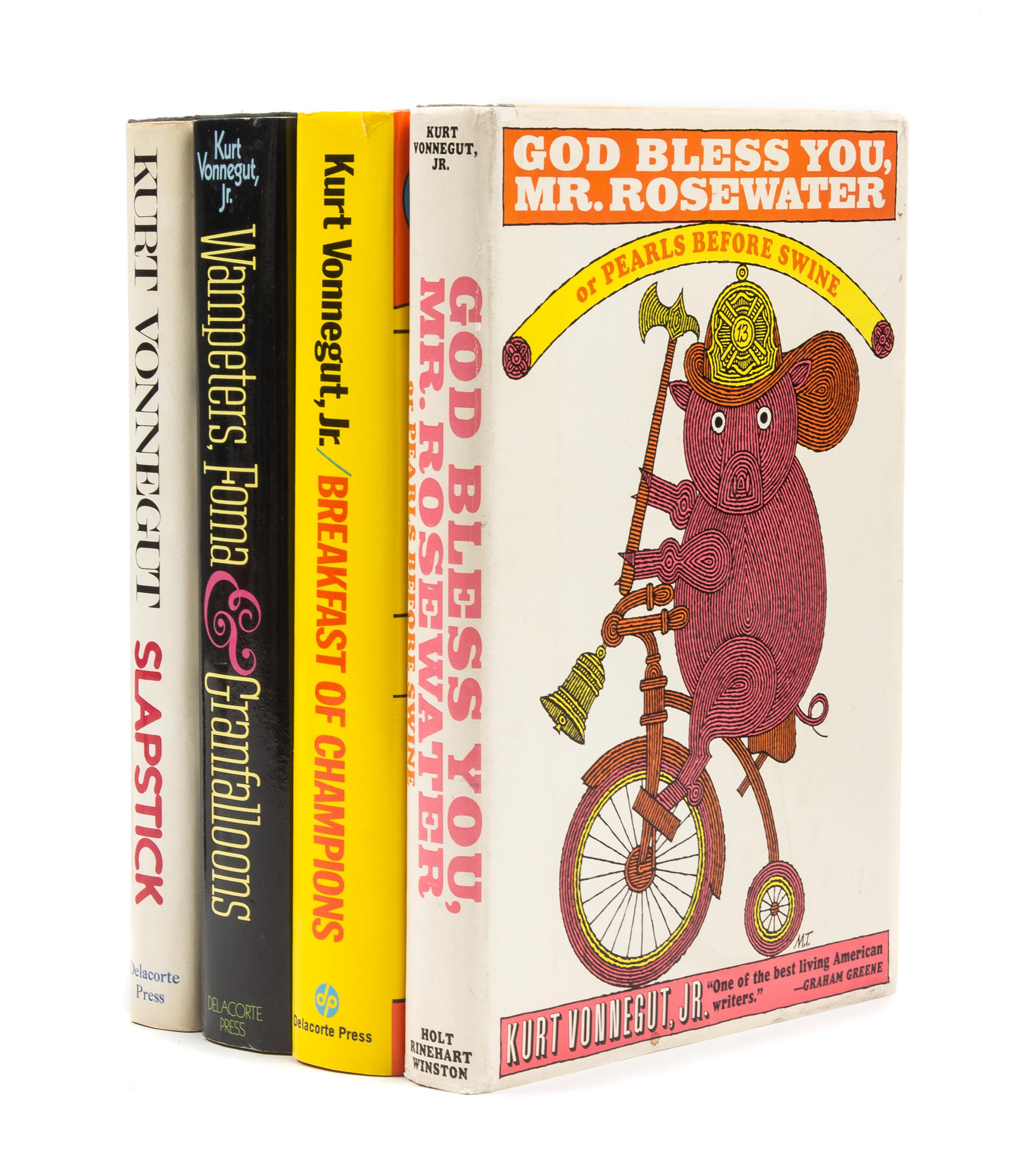 VONNEGUT, Kurt (1922-2007). A group of 4 works by Kurt Vonnegut, ALL FIRST EDITIONS.