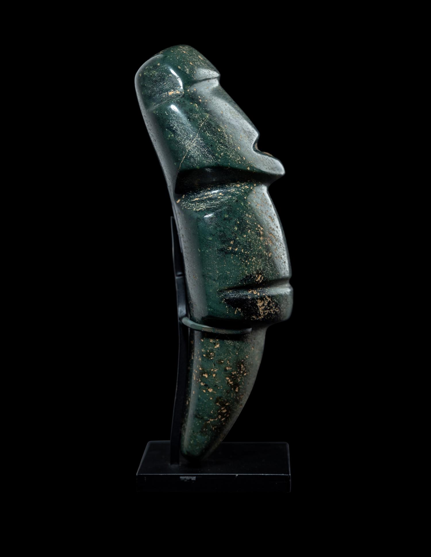 A Mezcala Serpentine Standing Figure