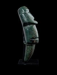 A Mezcala Serpentine Standing Figure