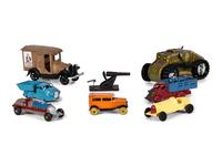 Eight Toy Automobiles