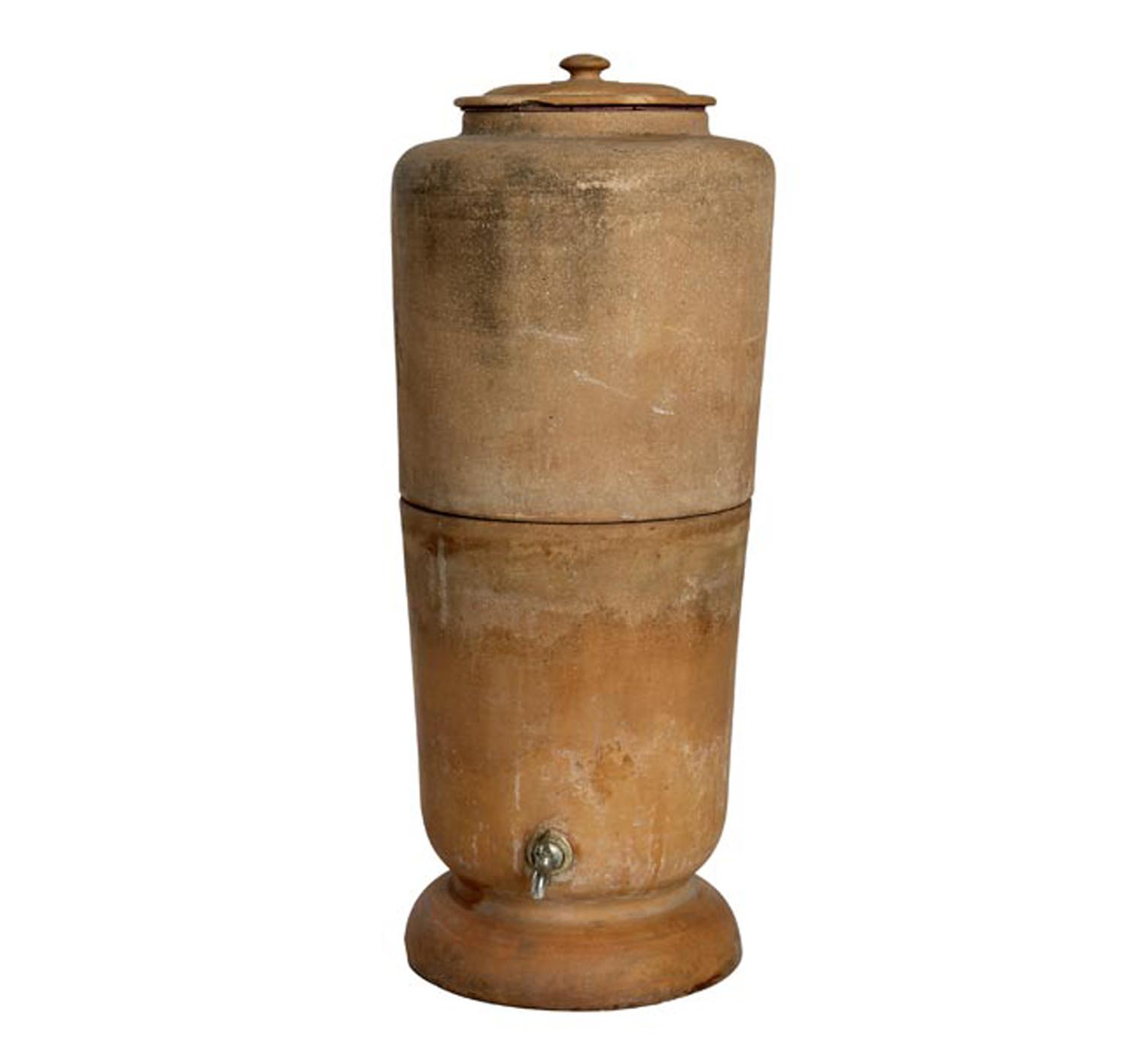 A Terra Cotta Water Filter and Dispenser 15" W x 15" D x 35" H — Argentina, Early 20th Century