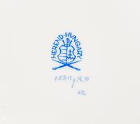 A Set of Eight Herend Rothschild Bird Crescent-Form Side Plates