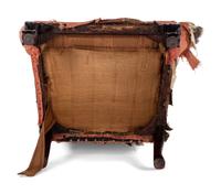 A George II Carved Mahogany Claw-and-Ball Foot Easy Chair