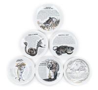 Piero Fornasetti (Italian, 1913-1988), Fleming Joffe Ltd., 1960s, a set of 6 Recipe plates, with gilt decoration