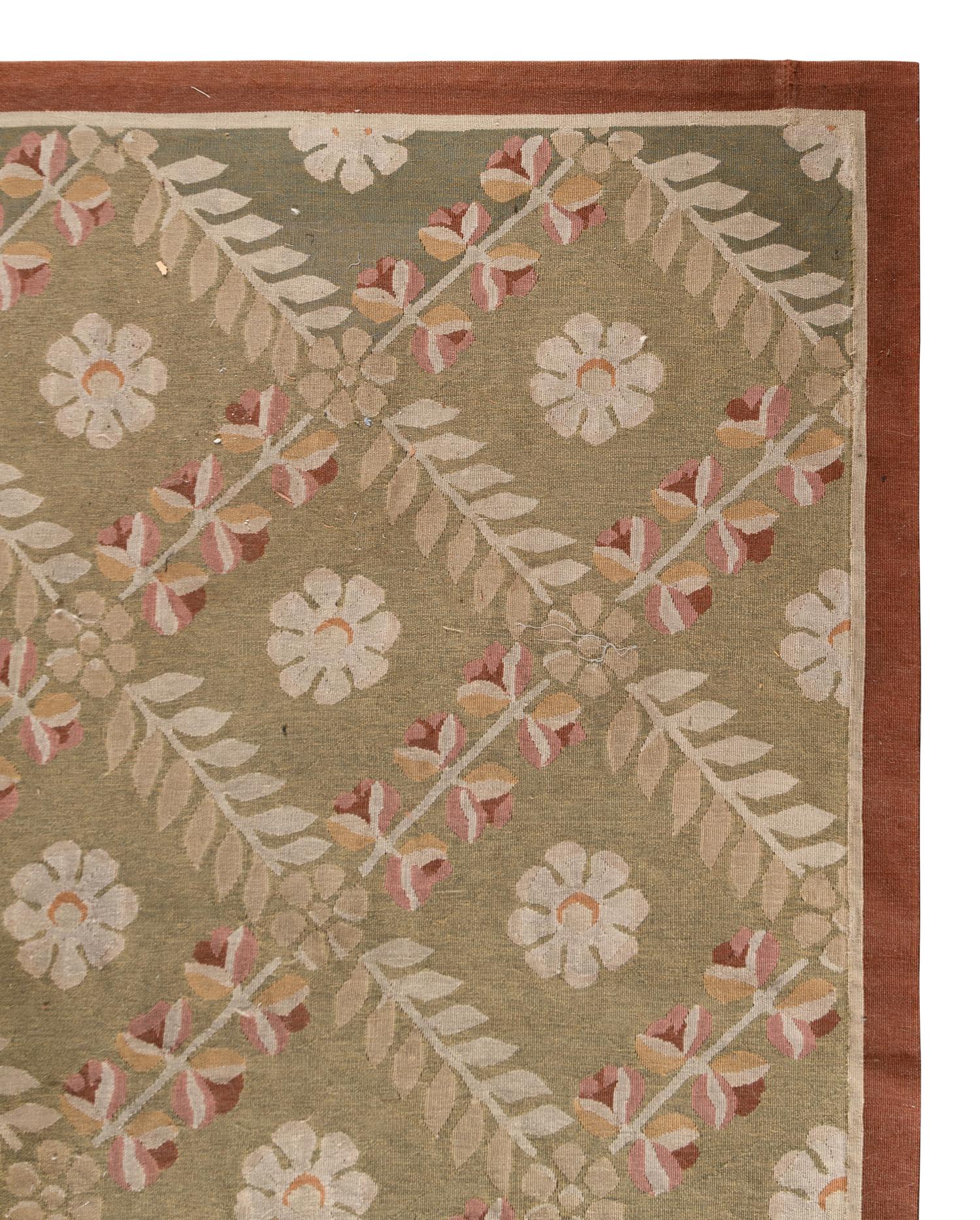 An Aubusson Style Wool Rug