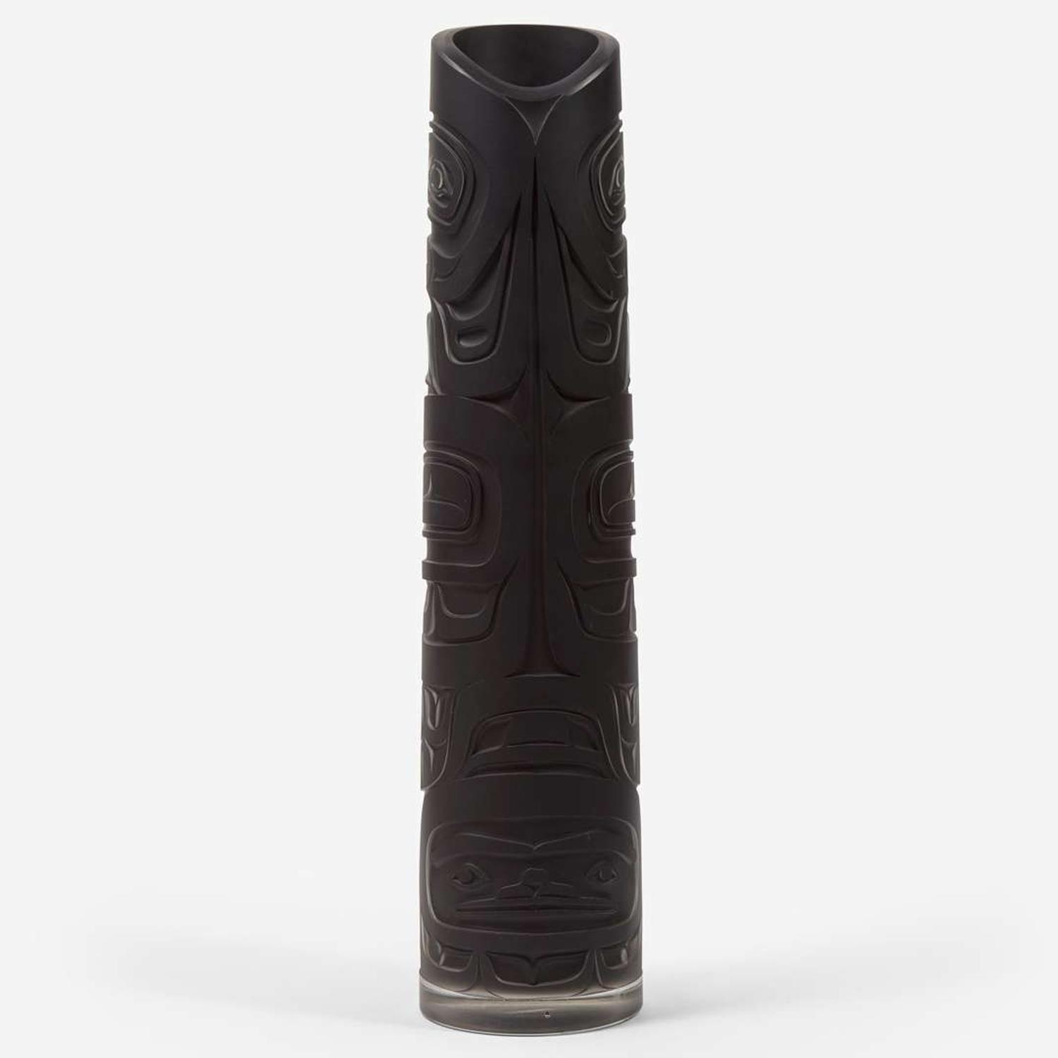 Preston Singletary (American, b. 1963) "Black Eagle" Totem Vase, USA, 2009