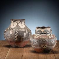 Acoma Polychrome Pottery Jars