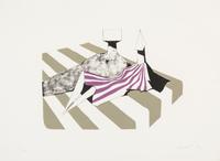 Lynn Chadwick, (English, 1914-2003), A group of three works: Two Sitting Figures on Stripes, Two Sitting Figures on Stripes I, and Two