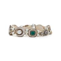 DIAMOND AND MULTIGEM SLIDE CHARM BRACELET