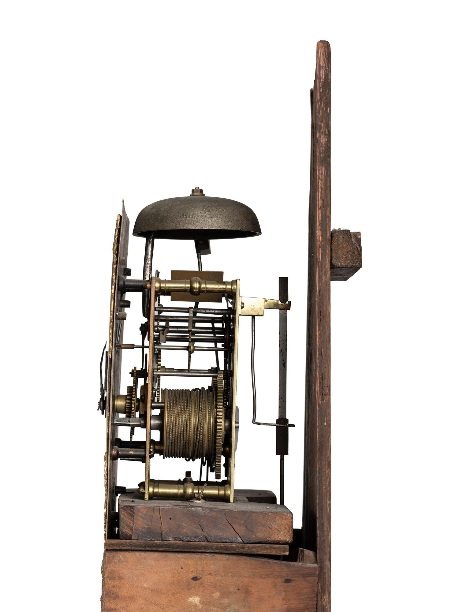 A George III Oak and Walnut Tall Case Clock