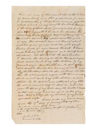 [ENSLAVEMENT]. Manuscript will bequeathing 3 enslaved women to testator's daughter. Alabama, 1854.