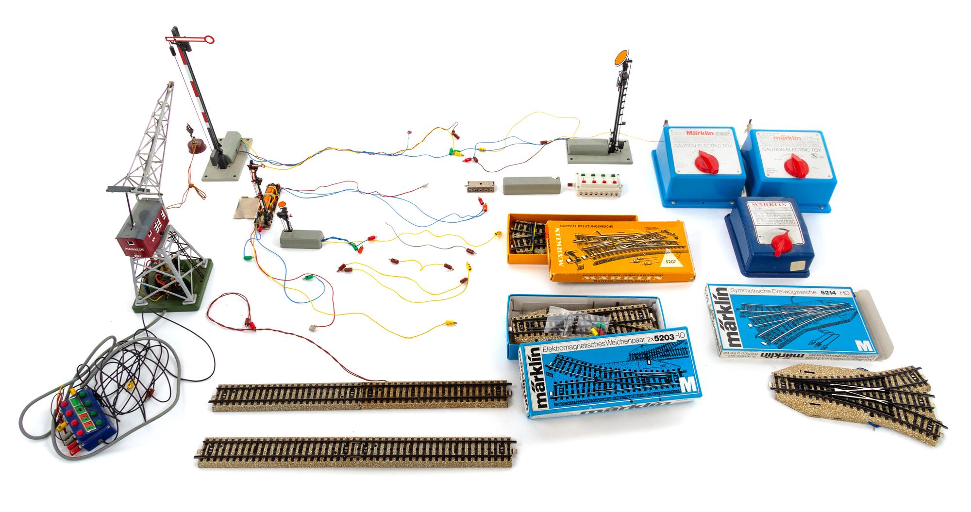 A Collection of Model Railroad Tracks and Trackside Decorations