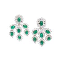 EMERALD AND DIAMOND EARRINGS