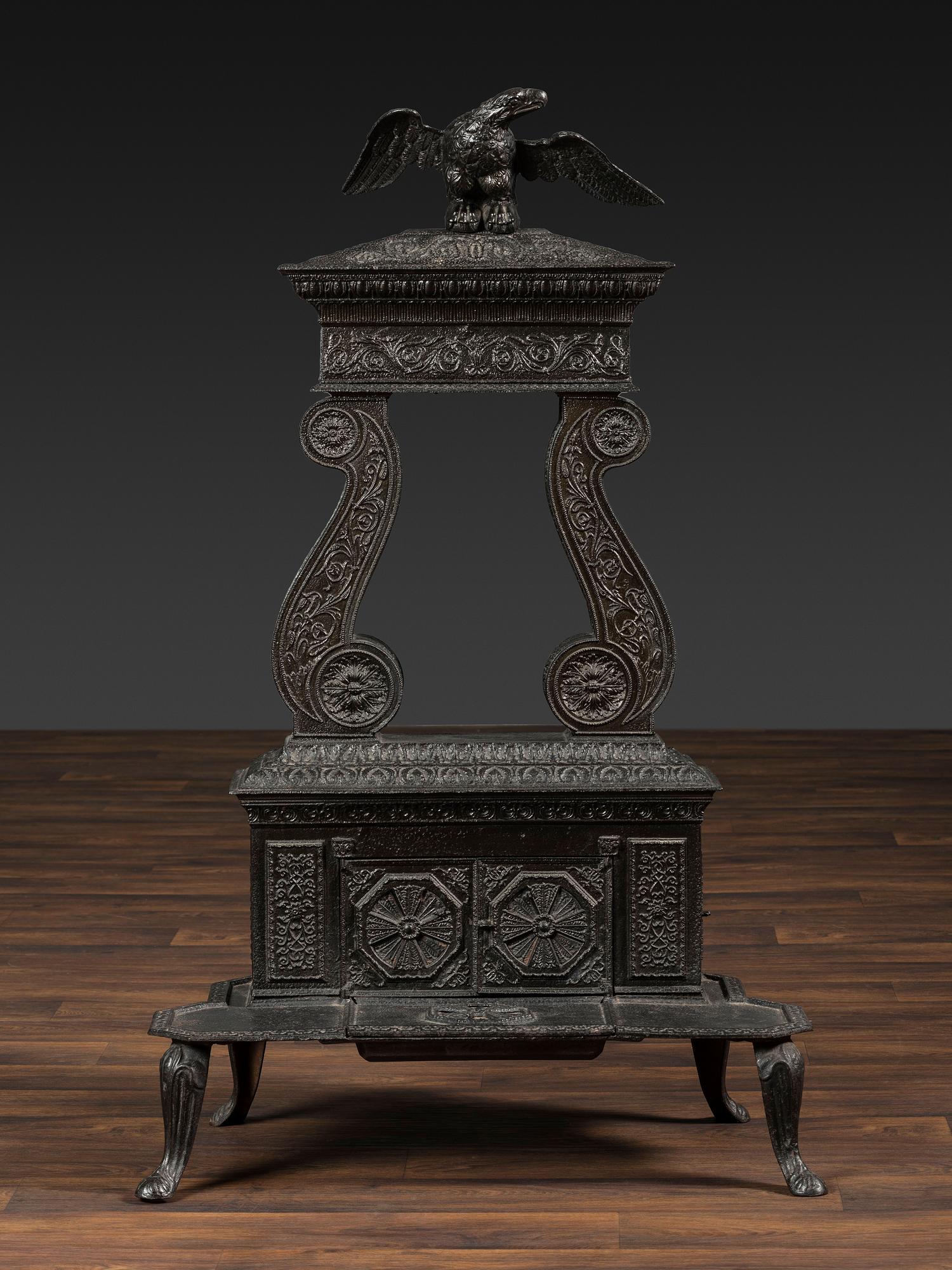 A Neoclassical Cast Iron Parlor Stove