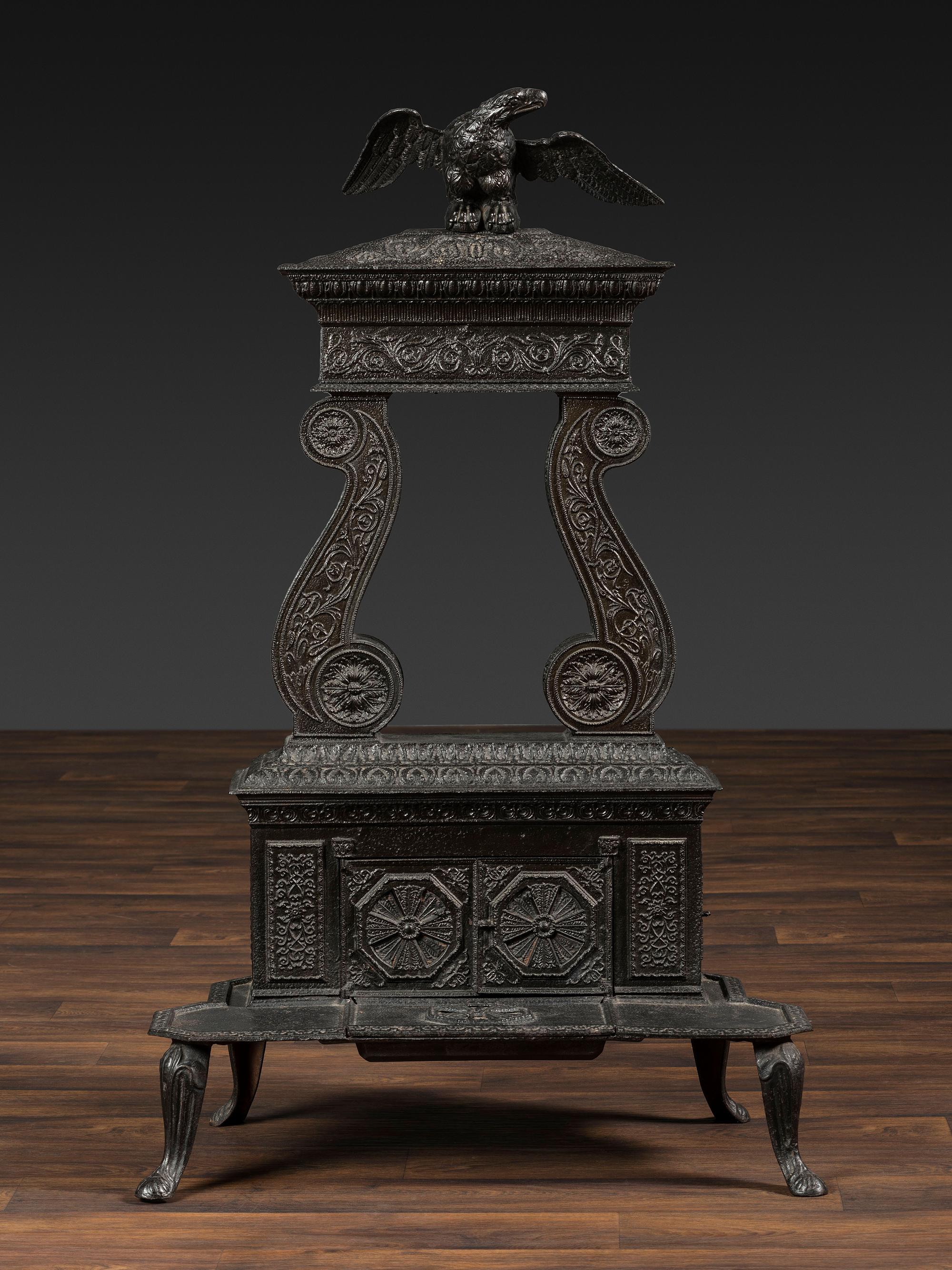A Neoclassical Cast Iron Parlor Stove
