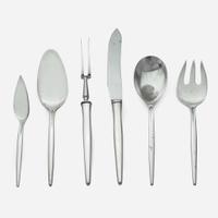 Ole Hagen, designer (Danish, 1913-1984), A. Michelsen, maker (Danish, 19th/20th century) "Tulip" Six-Piece Service for Seven with Extras, Denmark, Designed 1953, the Present Lot circa 1953-65