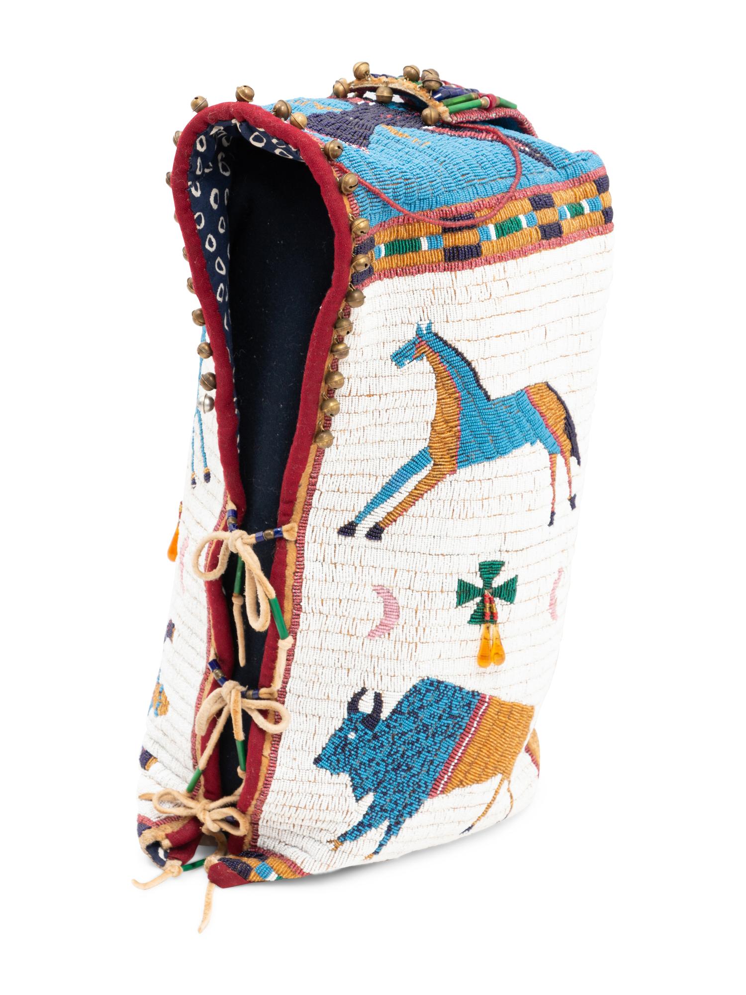 Three-Time Award Winning Pictorial Beaded Cradle
