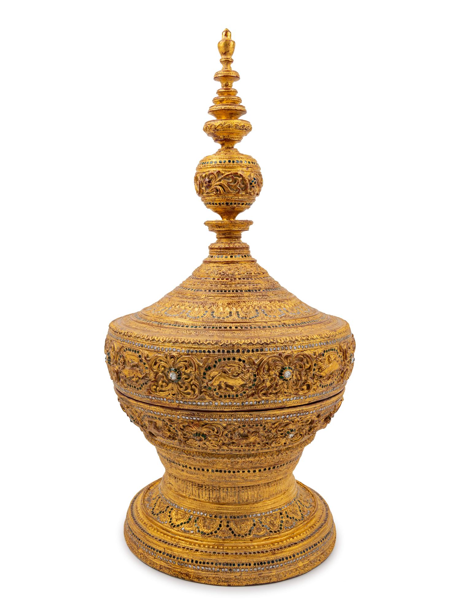 A Large Southeast Asian Giltwood Finial