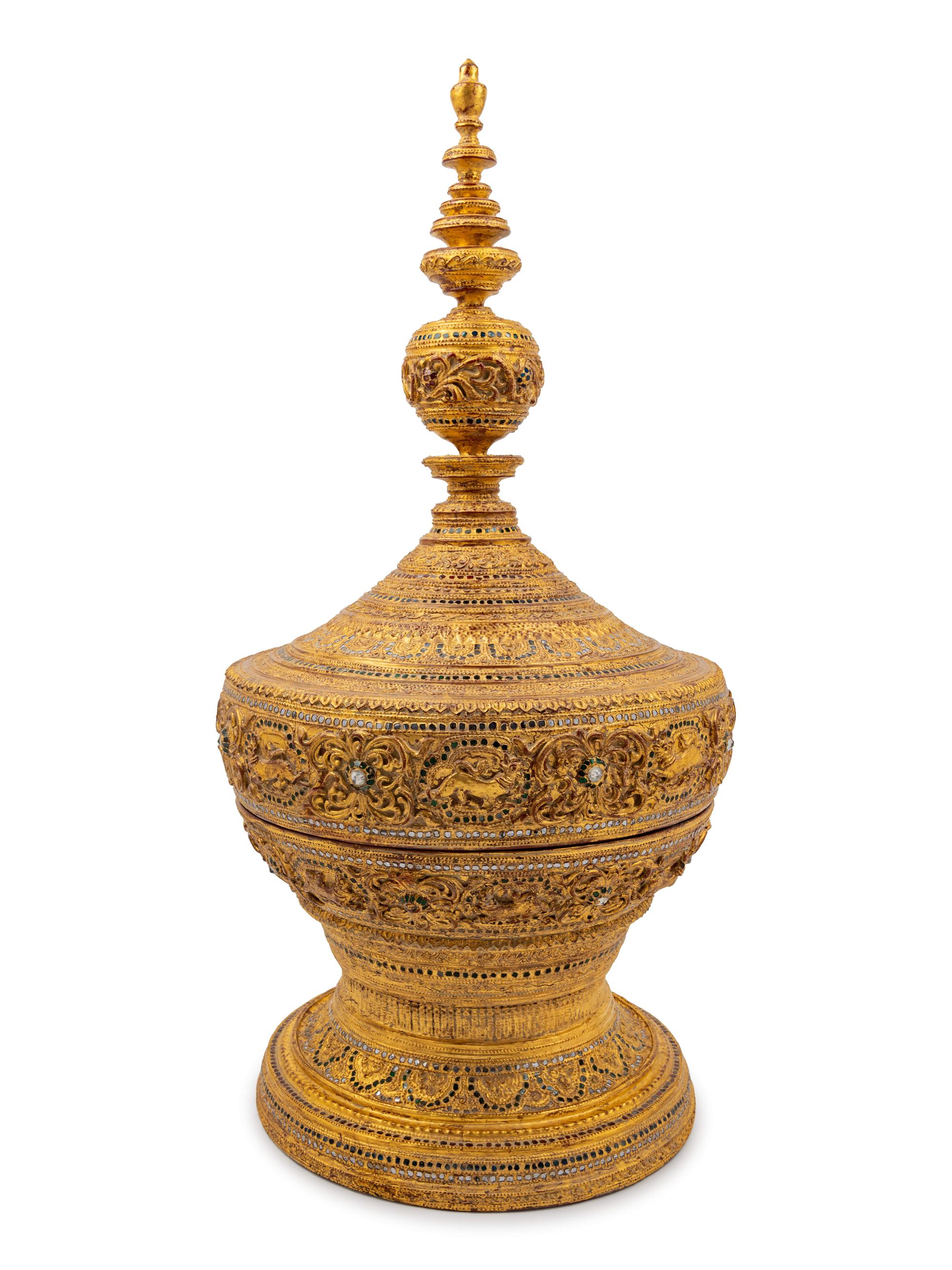 A Large Southeast Asian Giltwood Finial