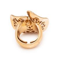 Multigem and Rose Gold Lily Pad Ring