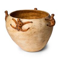 Zuni Pottery Jar, with Appliquéd Frogs