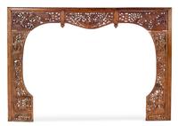 A Large Chinese Carved Softwood Frame Assembled height 57 x width 80 3/4 x depth 1 1/4 inches. — EARLY 20TH CENTURY
