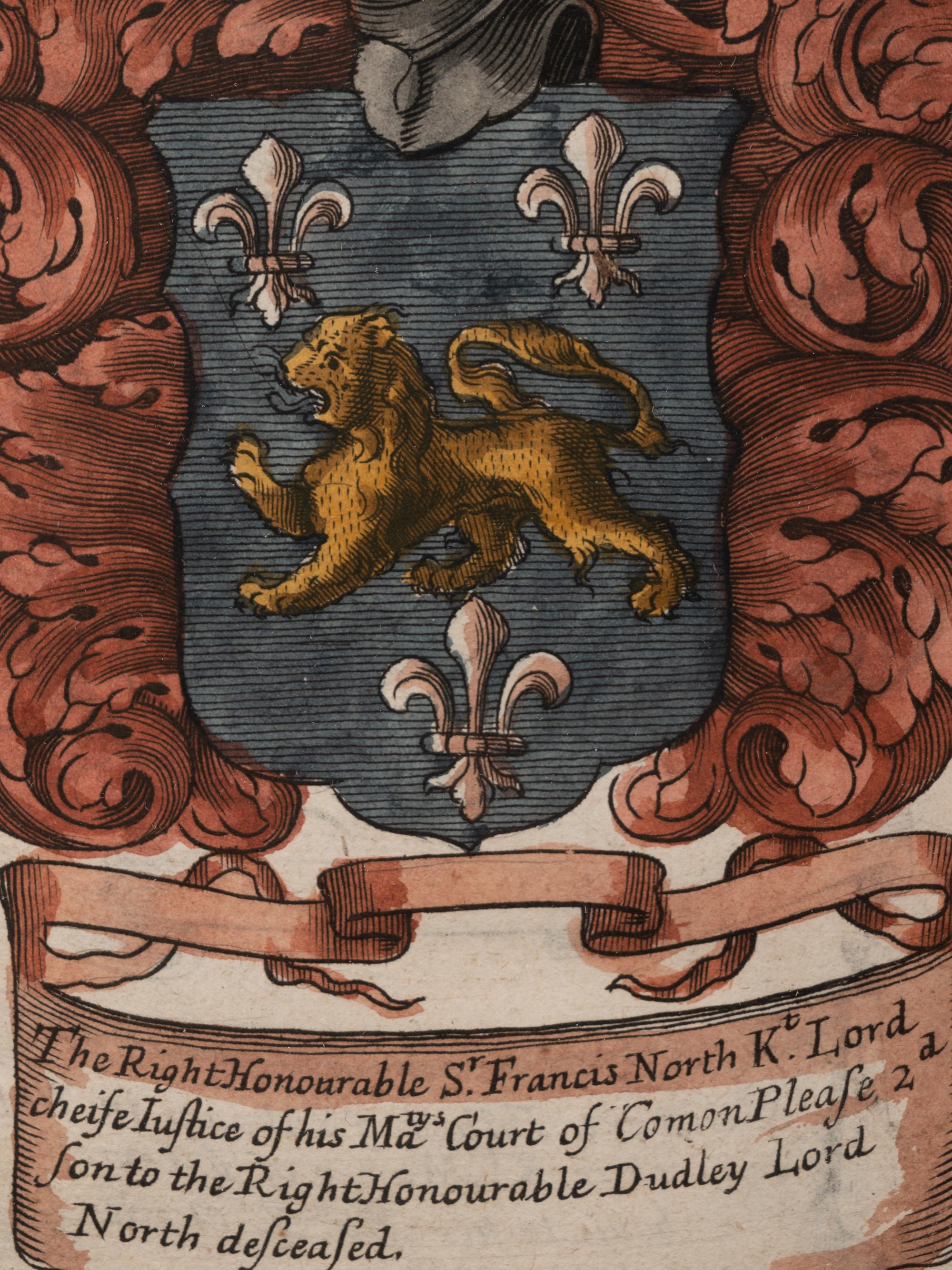 A Set of Four Hand-Colored Heraldic Engravings