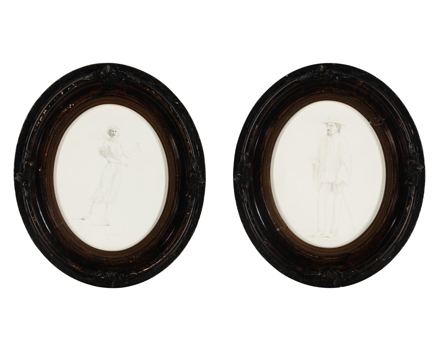 William and Joyce Wartmann, Edgerton, Wisconsin (two works in original frames), 1981