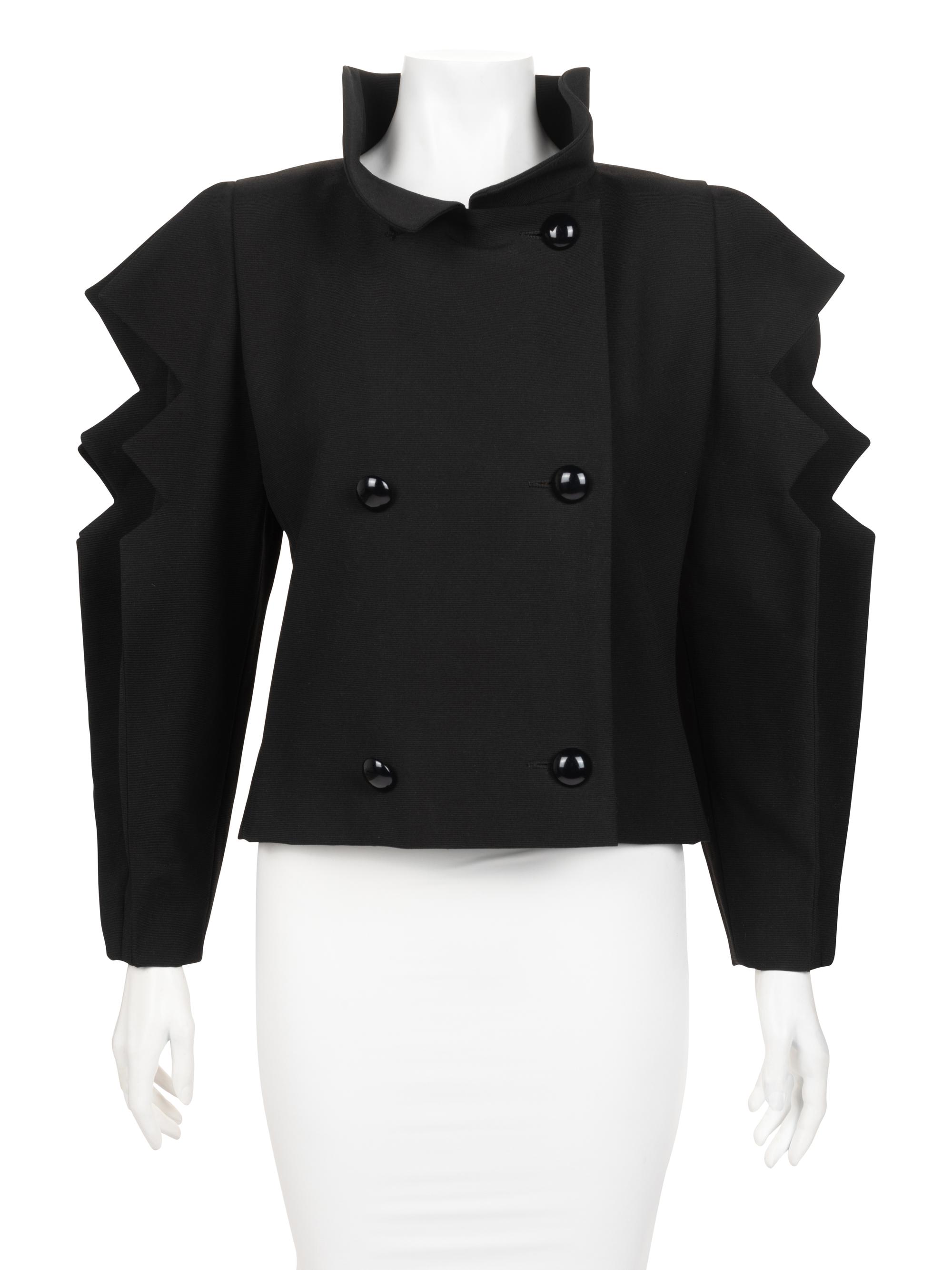 Pierre Cardin Haute Couture Jagged Sleeve Jacket, c. 1984