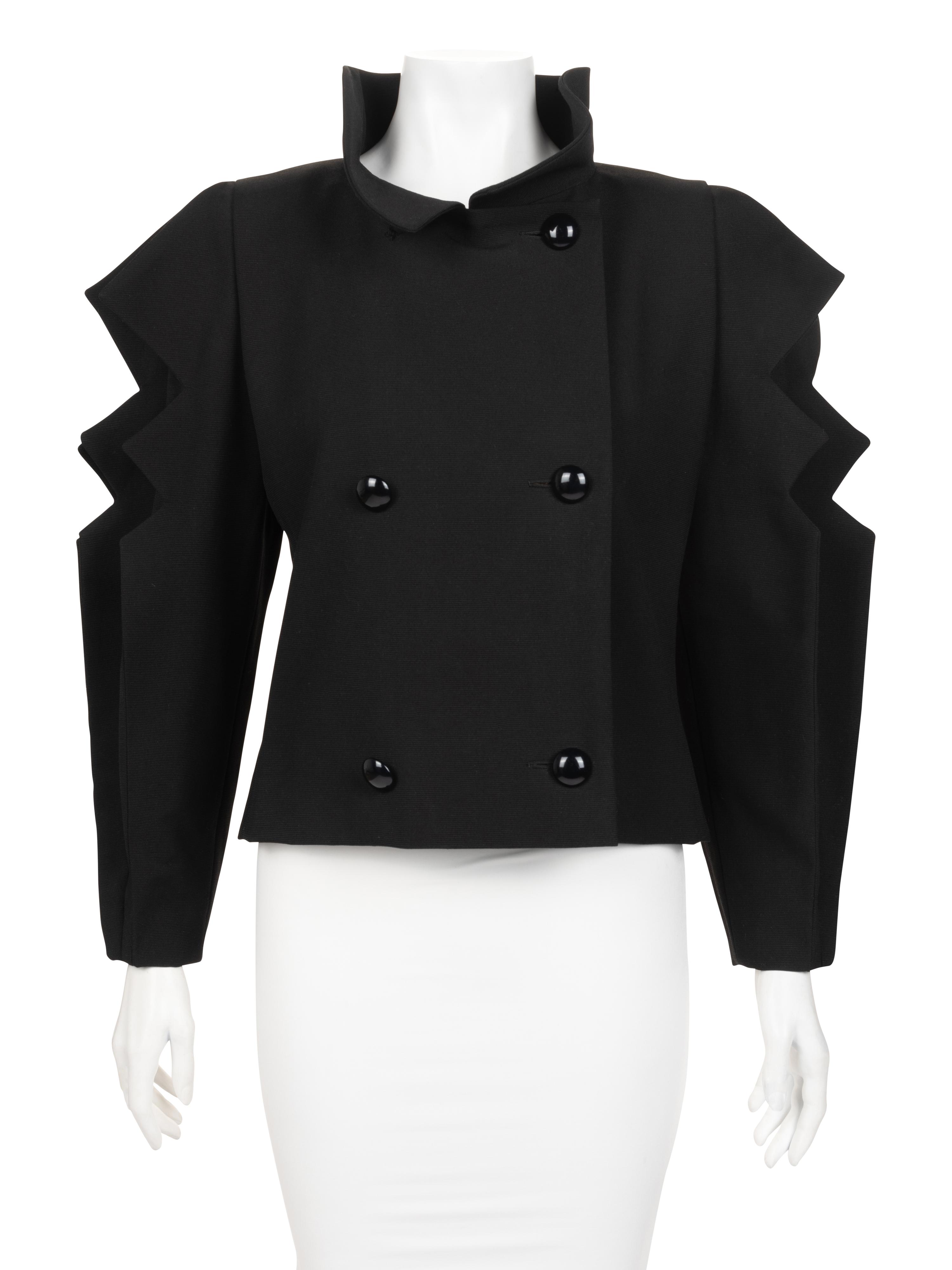 Pierre Cardin Haute Couture Jagged Sleeve Jacket, c. 1984