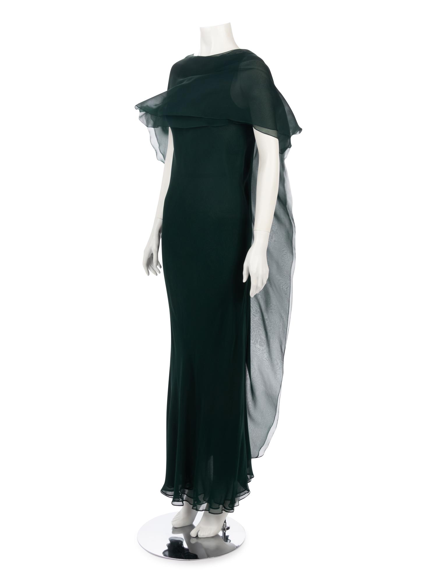 Halston Crepe Chiffon Evening Dress, 1970s