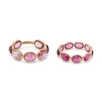 COLLECTION OF PINK TOURMALINE RINGS
