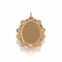A Neoclassical Gold and Chalcedony Pendant with a Standing Male Figure