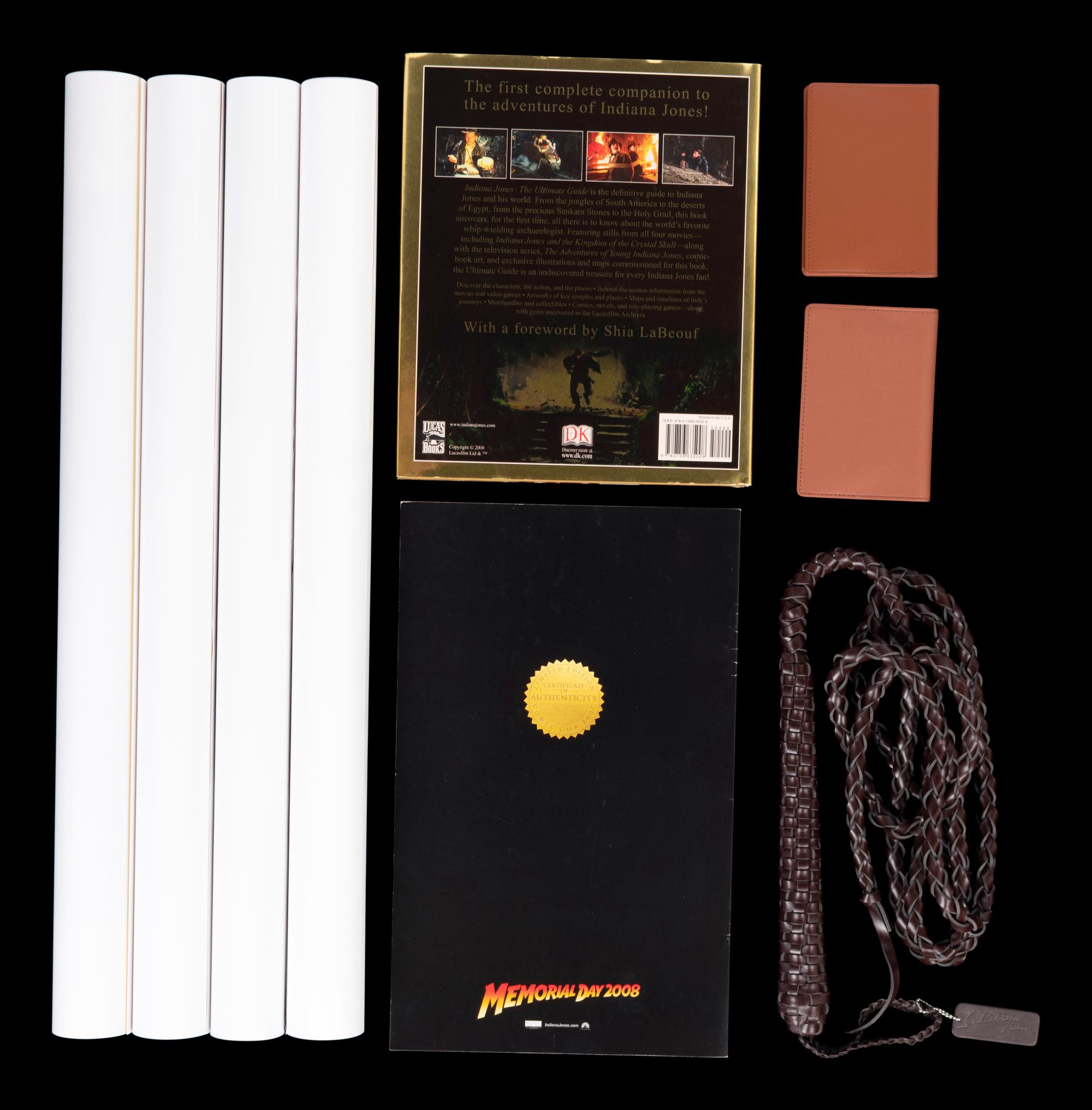 (Film Memorabilia) A group of 9 pieces of memorabilia from Indiana Jones and the Kingdom of the Crystal Skull . Lucasfilm, LTD., 2008. Comprising: