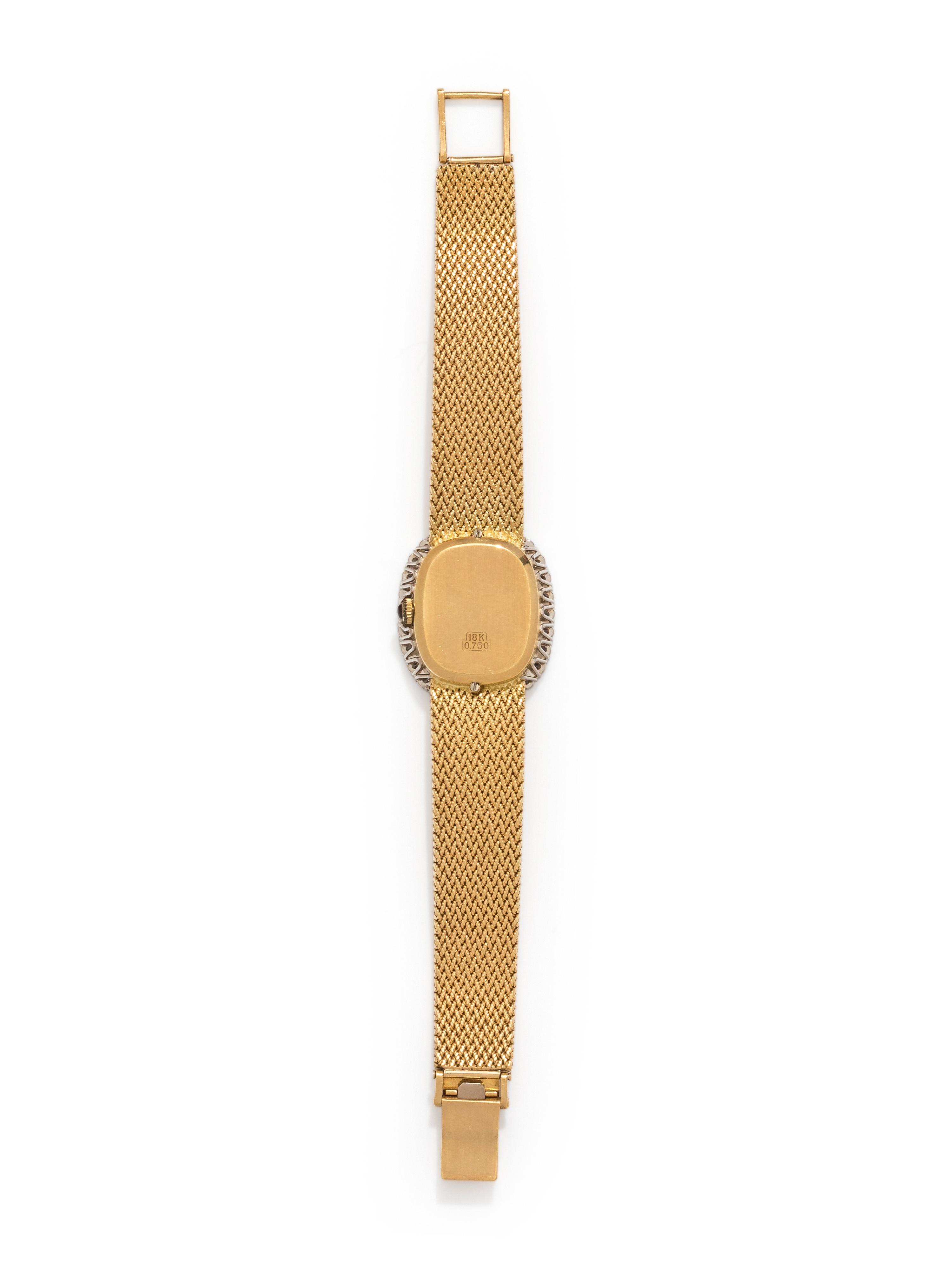 UNIVERSAL GENEVE, 18K YELLOW GOLD AND DIAMOND WRISTWATCH