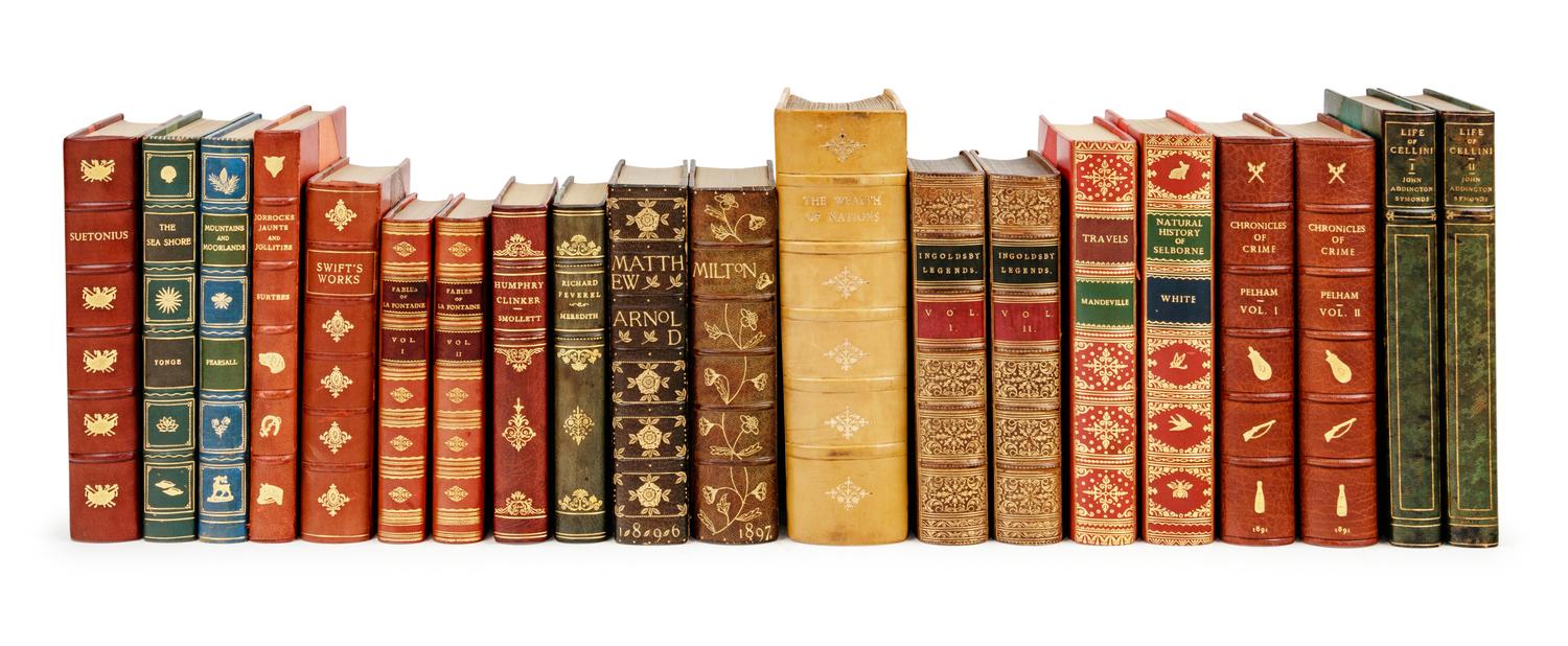 [BINDINGS]. A group of 16 works in 20 volumes, including: