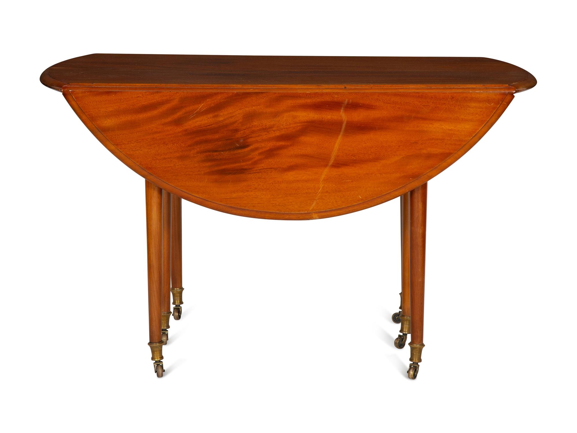 A Directoire Style Mahogany Drop Leaf Table