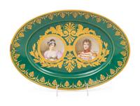 A Sèvres Style Porcelain Napoleonic Platter
