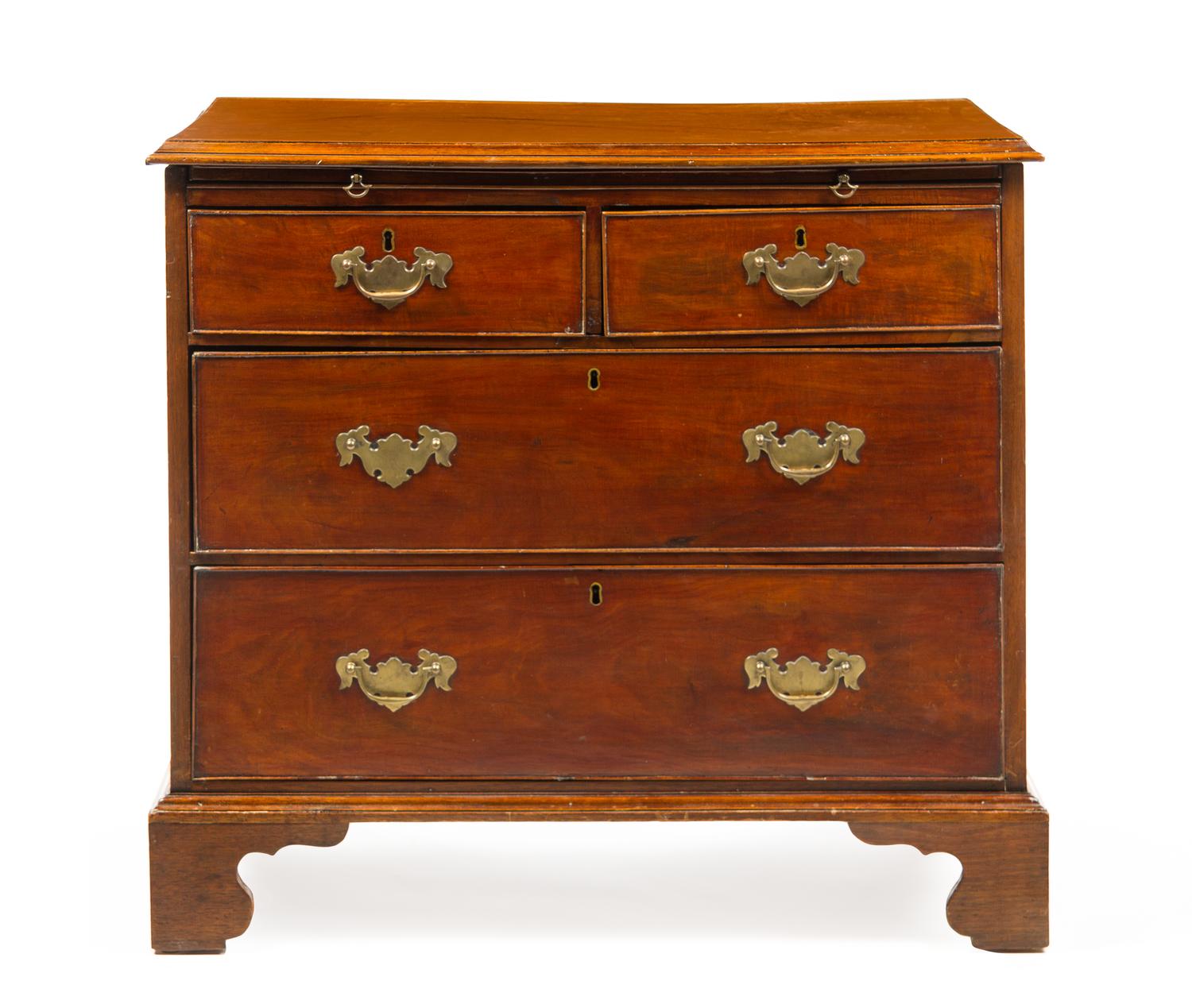 A George III Mahogany Chest of Drawers Height 31 x width 33 1/2 x depth 19 inches. — 19TH CENTURY