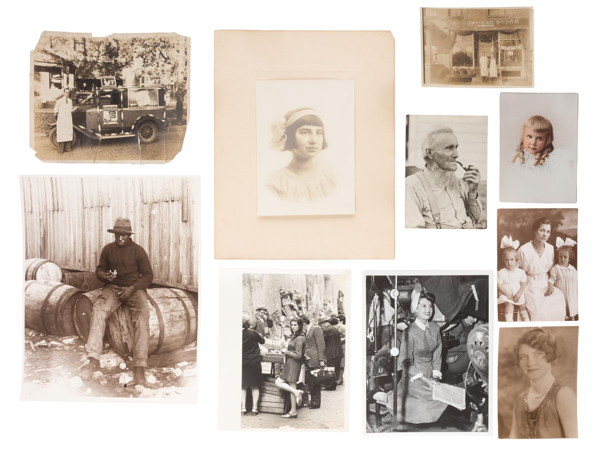 [EARLY PHOTOGRAPHY]. A selection of photographs and prints, incl. photographers with their cameras.