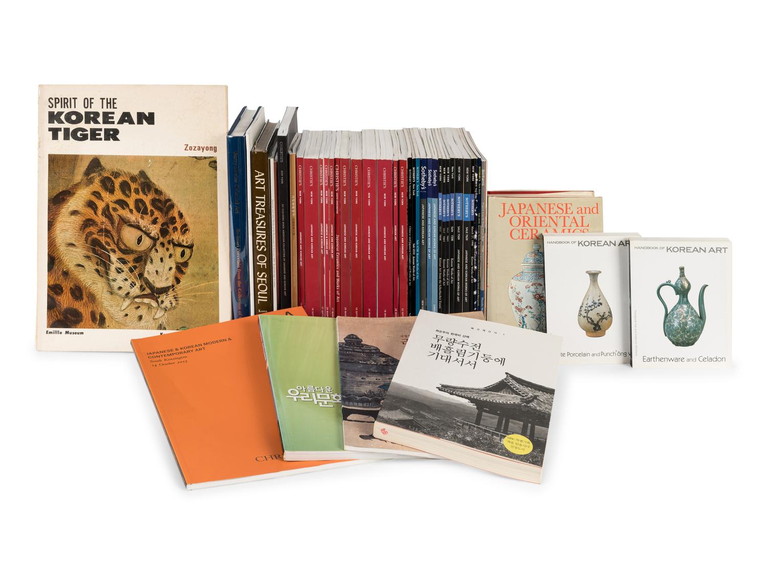 [JAPANESE, KOREAN & OTHER ASIAN WORKS OF ART] A group of reference works and auction catalogues about Japanese, Korean and other Asian art