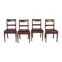A Set of Four Regency Style Mahogany Dining Chairs