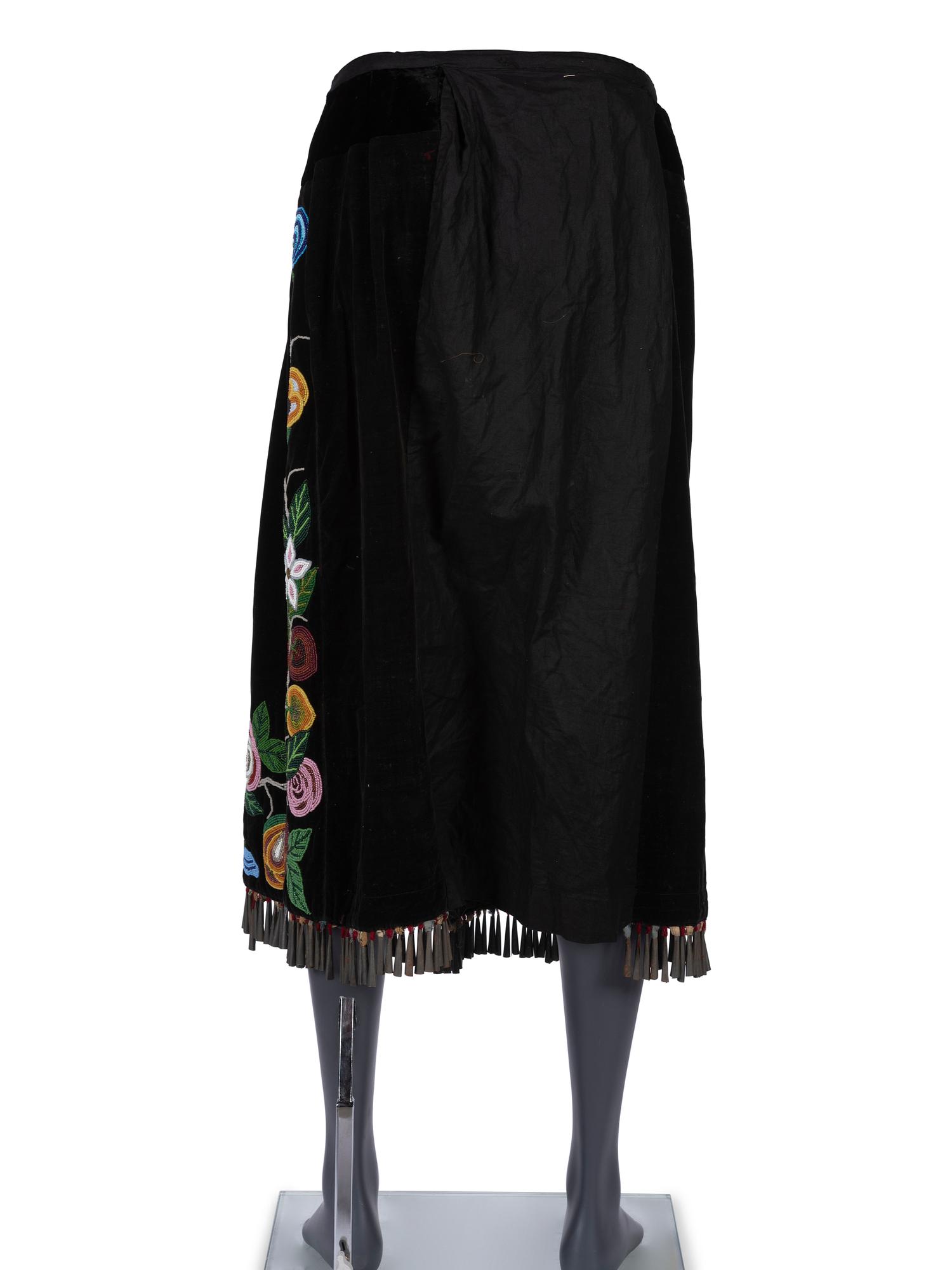 Anishinaabe Beaded Skirt, Half Leggings, and Pillow Case