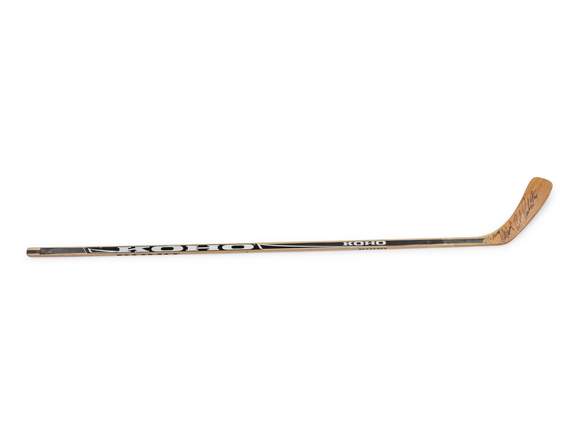A Bob Probert Signed Autograph Game Used / Issued Signed Autograph Koho Hockey Stick