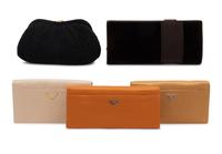 Five Designer Bags: Two Judith Leiber Bags, Three Prada Bags
