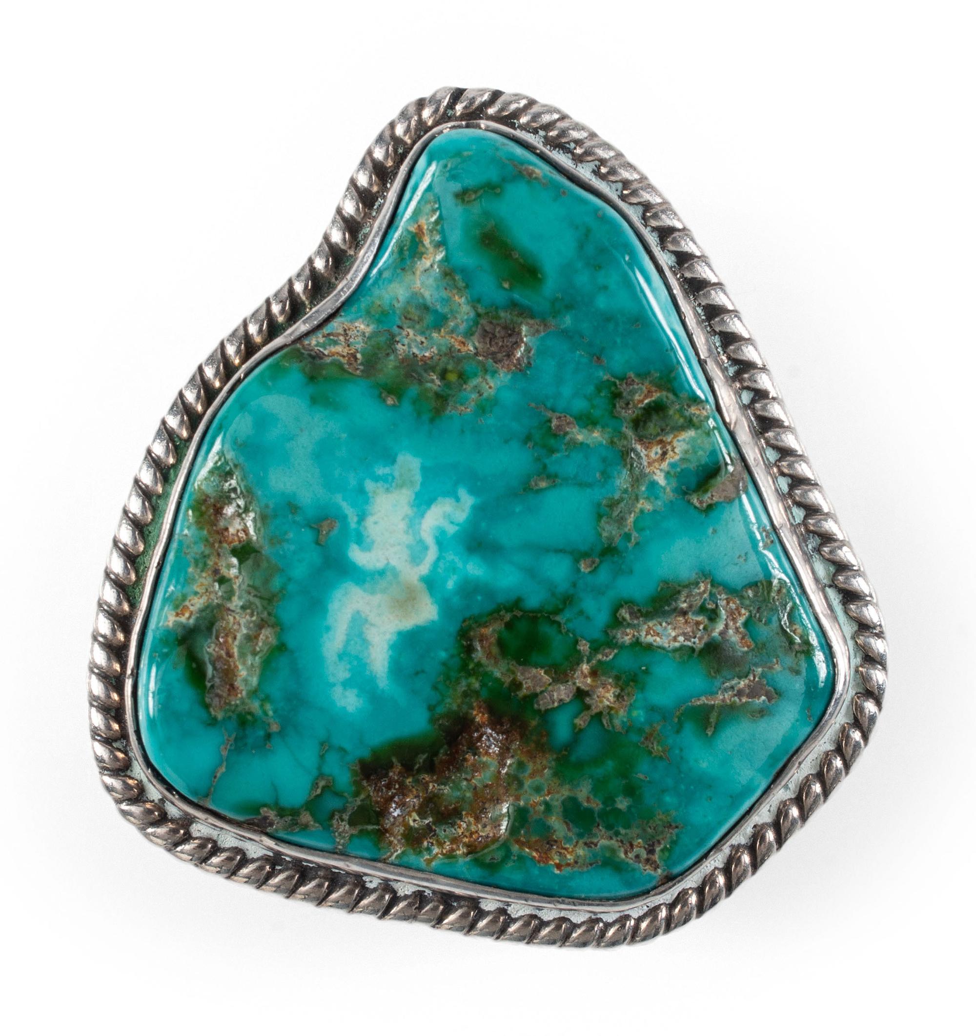 Silver and Turquoise Nugget Pendant