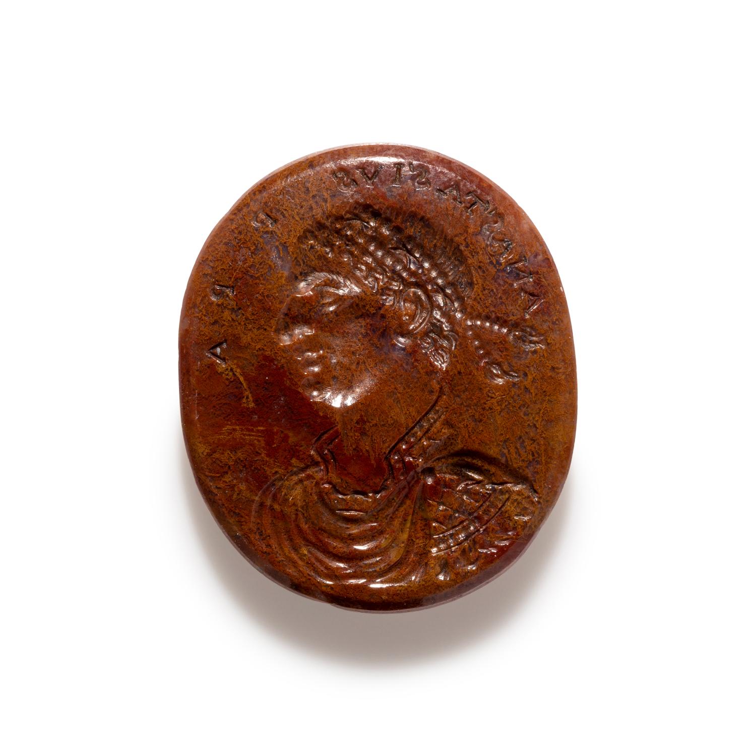 A Neoclassical Agate Intaglio with the Eastern Roman Emperor Anastasius I (431-518)