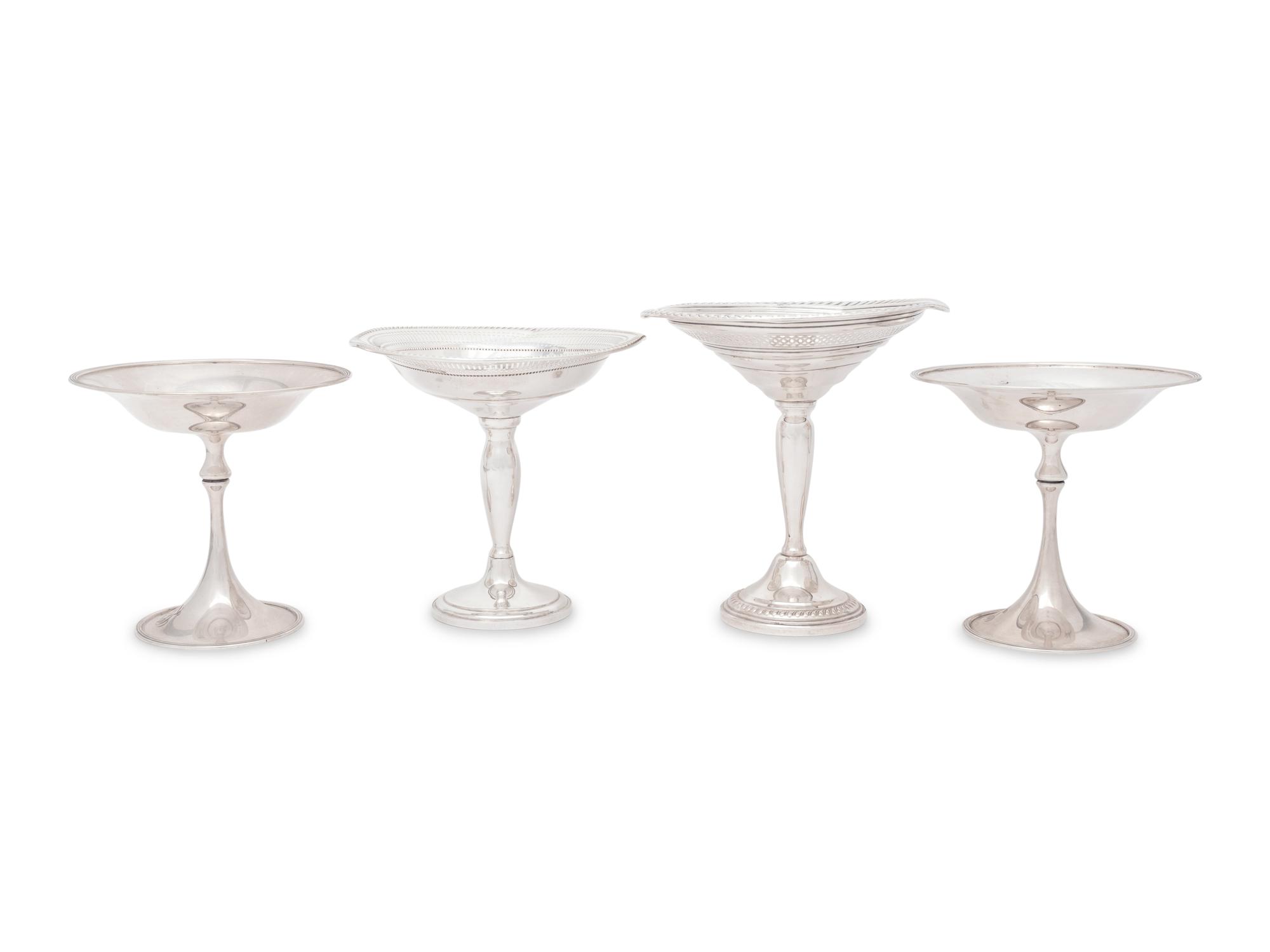 Four American Silver Tazze