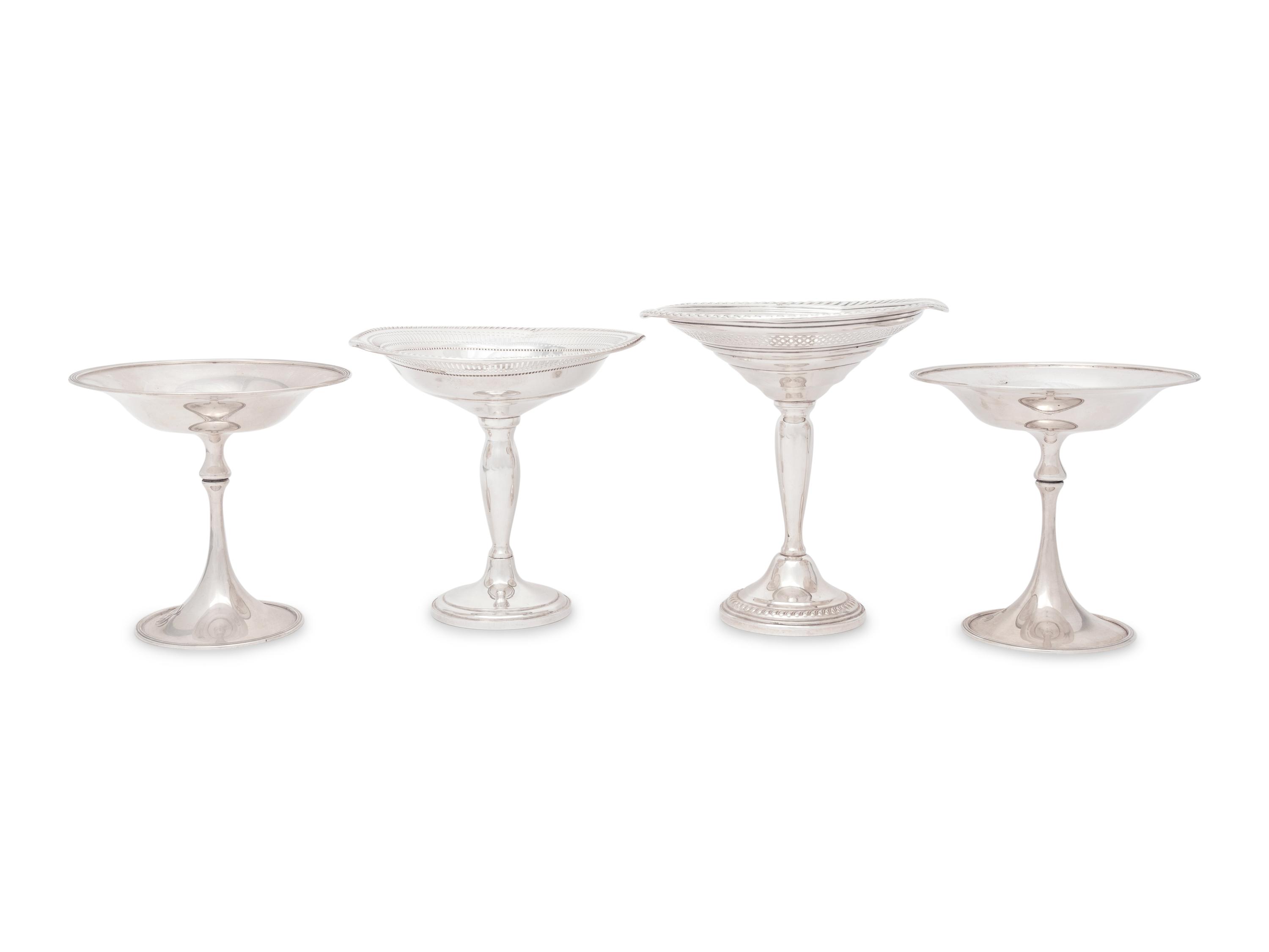 Four American Silver Tazze