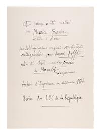 La Révolution Française 1789 (complete portfolio of ten, with text pages and portfolio case), 1977
